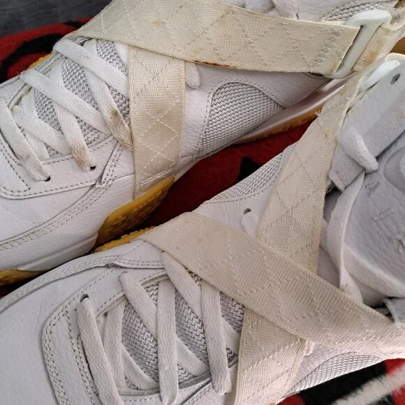 %Size 13 Nike Air Raid White Gum White Basketball Shoes DJ5974-100 Men / A 22